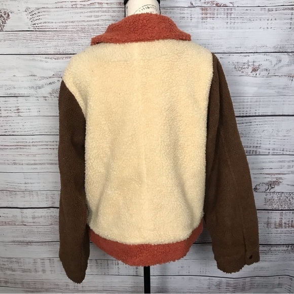 Emory Park color block teddy bear long sleeve size small popover full zip jacket - Picture 5 of 12